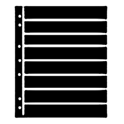 Hagner Stock Sheets 8 Row Black One Sided