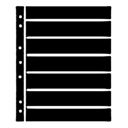 Hagner Stock Sheets 7 Row Black One Sided