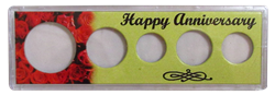 Sold Individual Happy Anniversary 2 x 6 Snap-Tite, Cent - Half Dollar