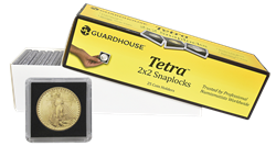 $20 Gold 2x2 Tetra Snaplock Coin Holder- 25 per pack