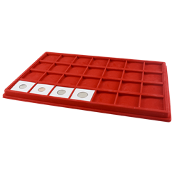 Red 2x2 Universal Display Tray - 28 slots