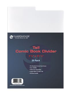 Tall Comic Book Divider - 7 1/4 x 11 1/4