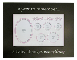 Birth Year Coin Set Frame - Baby Girl