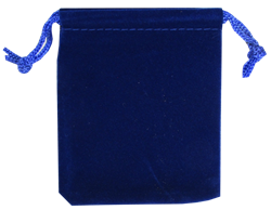 Velour Drawstring Pouch - 2.75x3.25 Royal Blue