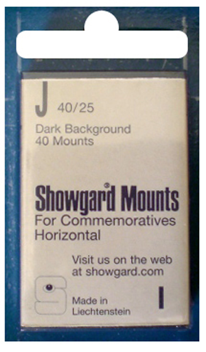 40x25mm Showgard Mounts - Pre-cut Singles (Black)