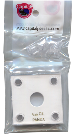 Capital Plastics 144 Coin Holder - 1/20 OZ PANDA (White)