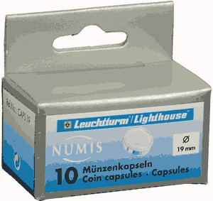 19mm - Coin Capsules (pack of 10)