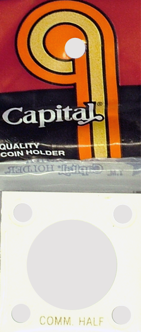 Capital Plastics 144 Coin Holder - Comm Half Dollar