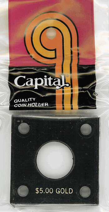 Capital Plastics 144 Coin Holder - $5 Gold