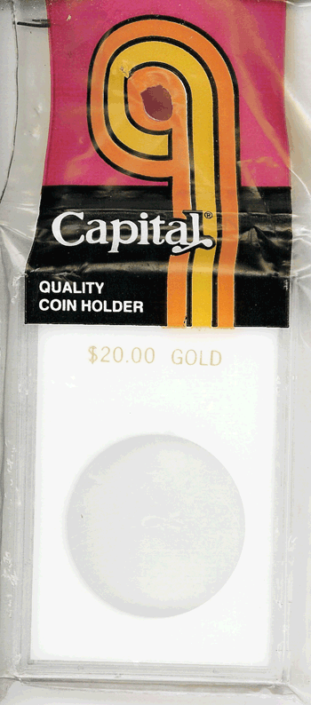 Capital Plastics Caps Coin Holder - $20 Gold