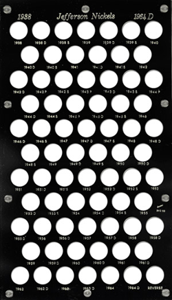 U.S. Jefferson Nickels 1938-1964D