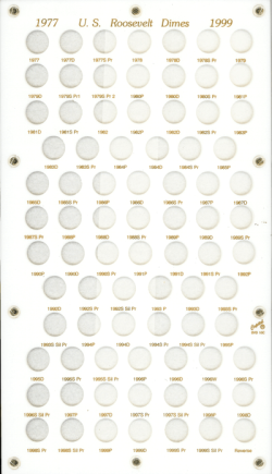 U.S. Roosevelt Dimes 1977-1999