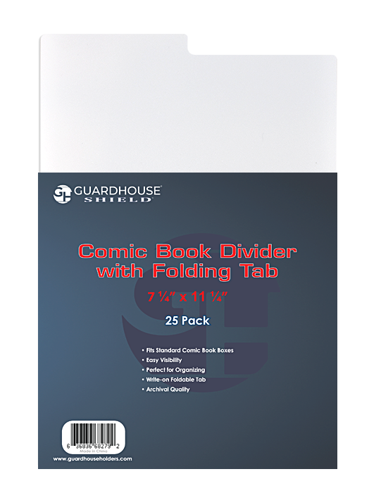 Comic Book Divider with Folding Tab - 7 1/4 x 11 1/4