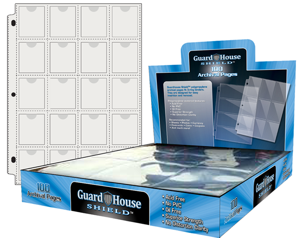 Guardhouse Shield Thumb Cut 20 Pocket (100 pack) Polypropylene Pages