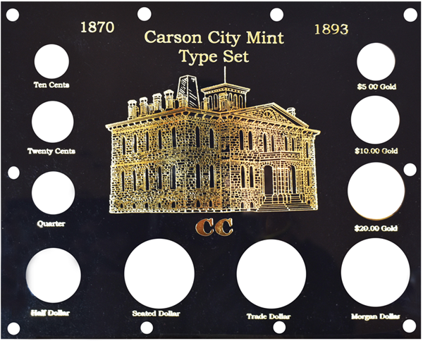 U.S. Carson City Mint Type Set 1870-1893