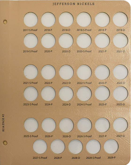 Jefferson Nickels with proof Replacement Page 2