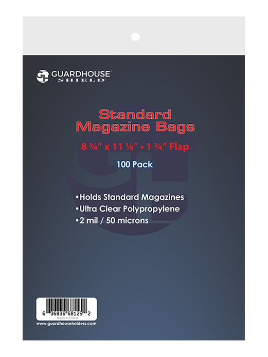 Shield Bag for Standard Magazines - 8 3/4 x 11 1/8 + 1 3/4 flap