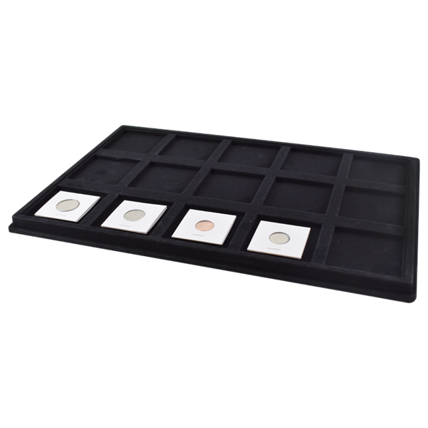 Black 2.5x2.5 Universal Display Tray for Dealer Display - 15 slots