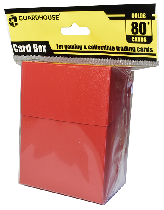 Flip-top Card Box with Header Card - Red