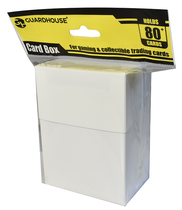 Flip-top Card Box with Header Card - White