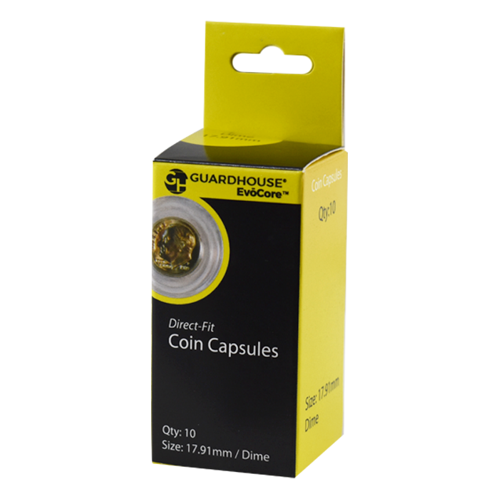 Dime (17.9mm) Direct-Fit Coin Capsules - 10 Pack