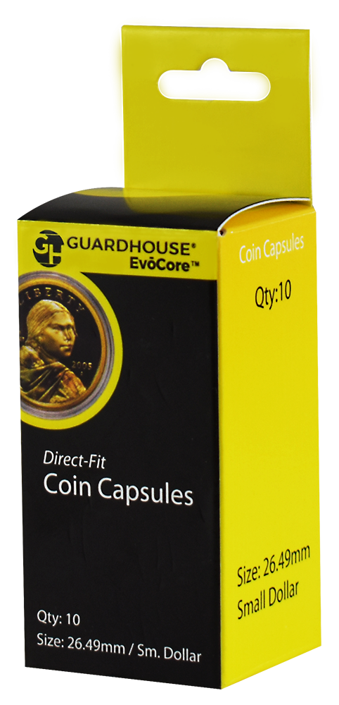 Small Dollar (26.5mm) Direct-Fit Coin Capsules - 10 Pack