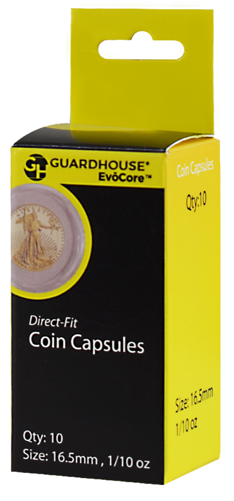 1/10 oz Gold Eagle Direct-Fit Coin Capsules - 10 Pack