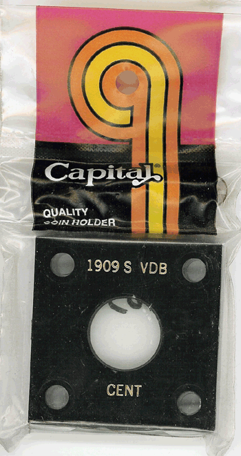 Capital Plastics 144 Coin Holder - 1909S VDB