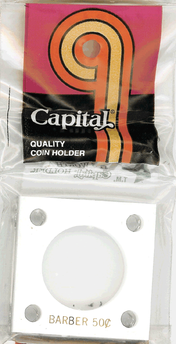 Capital Plastics 144 Coin Holder - Barber Half Dollar