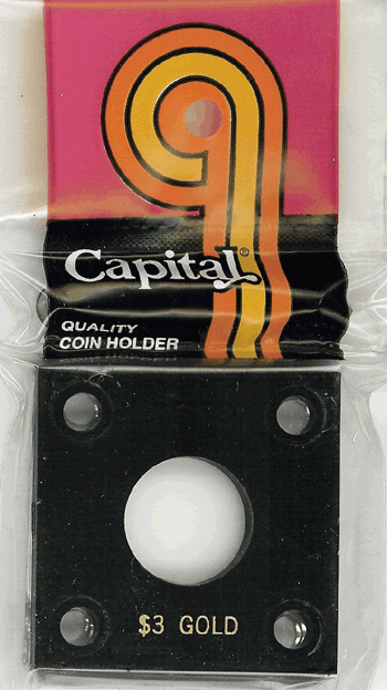 Capital Plastics 144 Coin Holder - $3 Gold