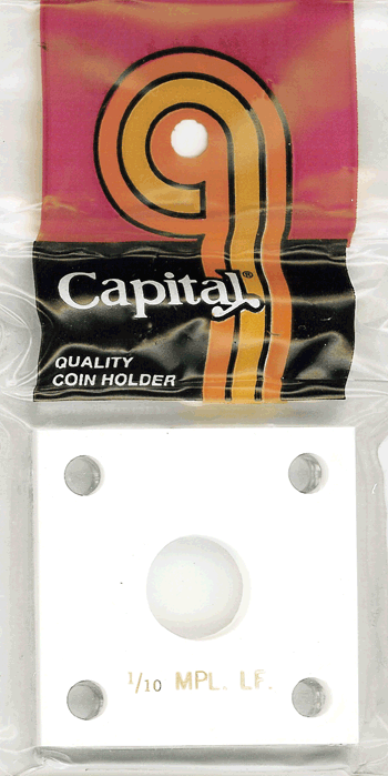 Capital Plastics 144 Coin Holder - 1/10 oz. Maple