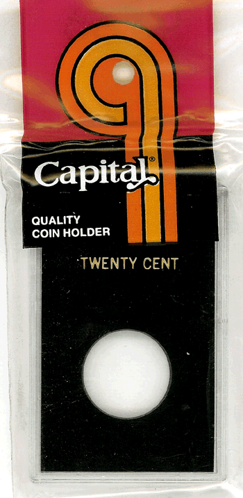 Capital Plastics Caps Coin Holder - 20 Cents