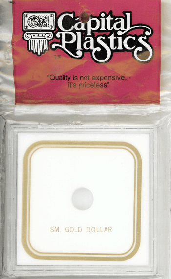 Capital Plastics VPX Coin Holder - Small Gold Dollar (type 1)