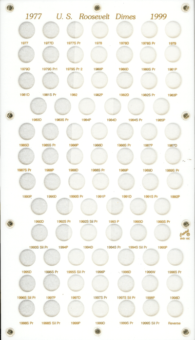 U.S. Roosevelt Dimes 1977-1999