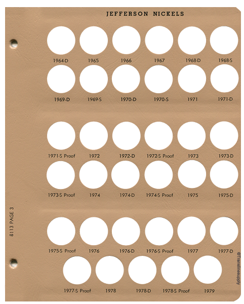 Jefferson Nickels with proof 1938-2011